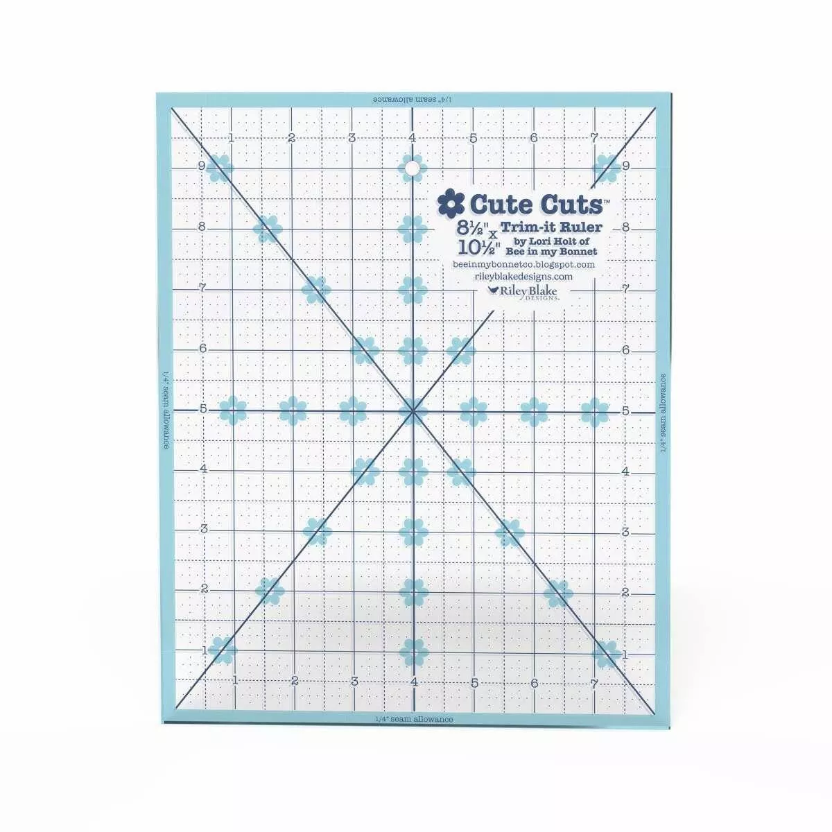 Lori Holt Cute Cuts™ Trim-It™ Ruler 8 1/2" X 10 1/2" Stti-42331 By Lori Holt For Riley Blake