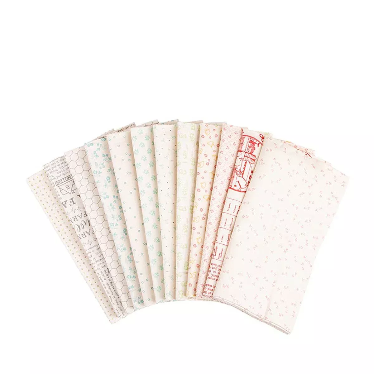 Lori Holt Farmers Daughter Low Volume Mini Fat Quarter Bundle includes 12 Fat Quarters custom cut