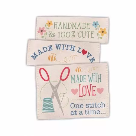 Made With Love Woven Labels - Lori Holt - 3 Designs/15 Labels