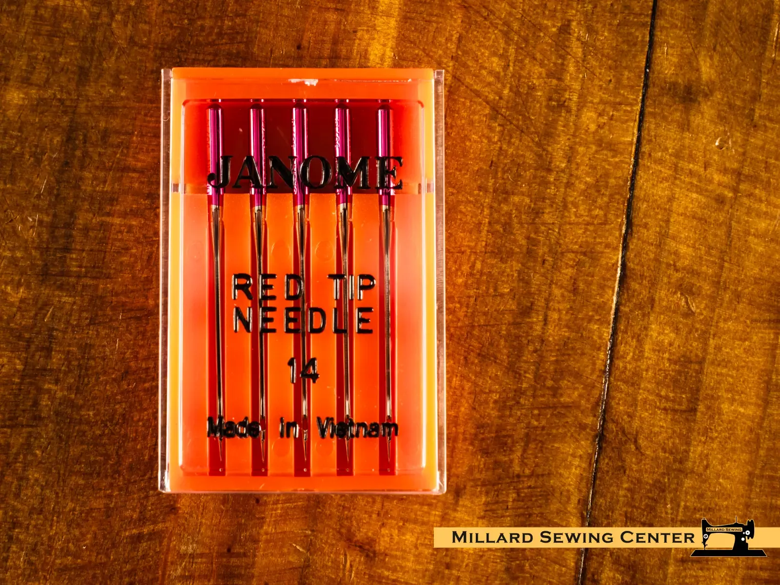Needles, Red Tip, 15×1 Size 90/14 by Janome