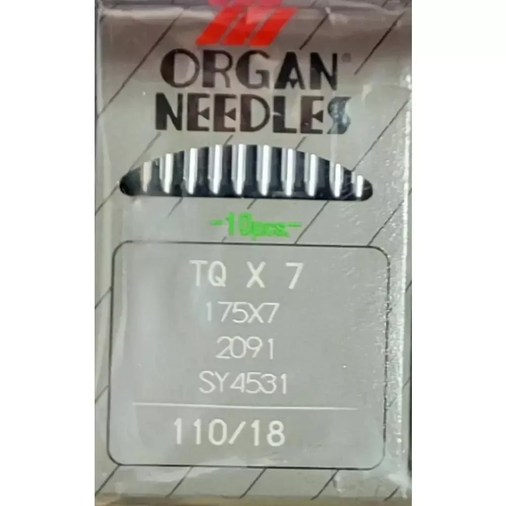 Organ Needle TQX7,175x7, 2091, Sz. 110/18 10pk