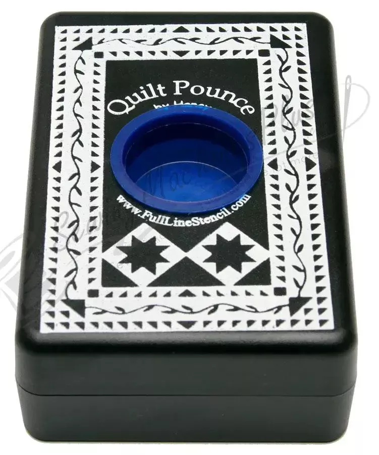 Quilt Pounce Stencil Transfer Pad with Wash Away Chalk Powder (Blue)