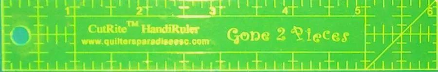 Quilter's Paradise CutRite Mini HandiRuler (1"x6") - Gone 2 Pieces