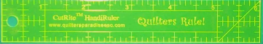 Quilter's Paradise CutRite Mini HandiRuler (1"x6") - Quilter's Rule