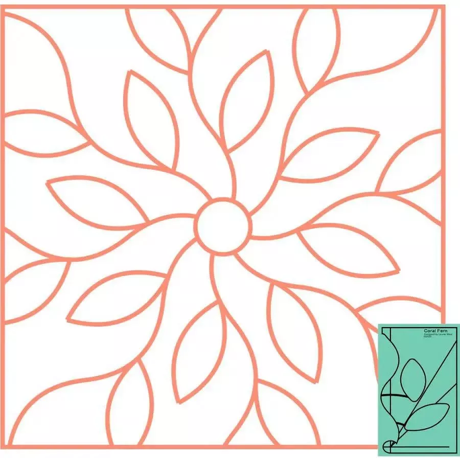 Sew Steady Design Coral Fern Template