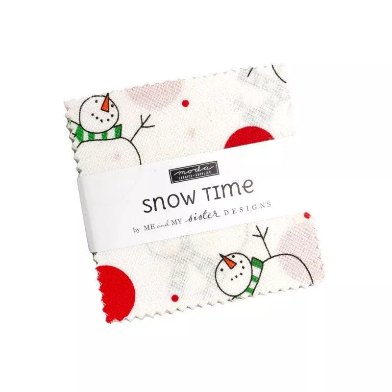Snow Time Mini Charm 2.5" 22500MC by Me and My Sisters Designs for Moda Fabrics