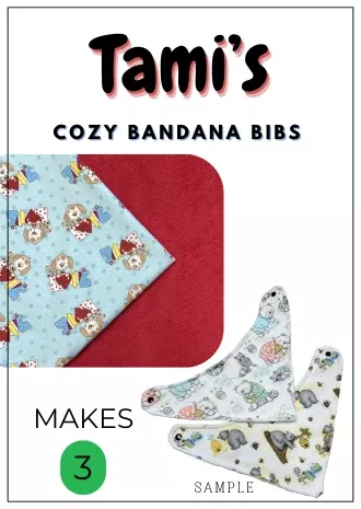 Tami's Cozy Bandana Bibs - Makes 3 - Puppy Love - Includes Pattern