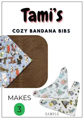 Tami's Cozy Bandana Bibs - Makes 3 - Puppy Parade - Includes Pattern