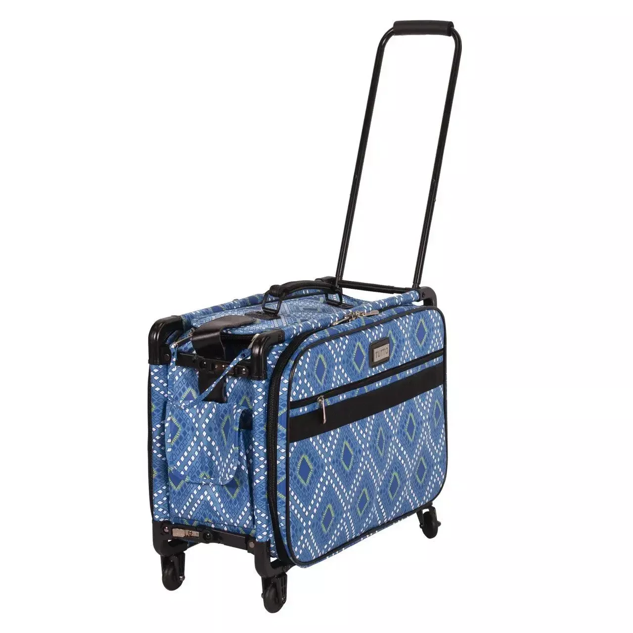 Tutto 20" Blue Diamond Print Machine On Wheels Carry-On