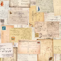 Vintage Postcards - TanQT Fabrics 27728-A