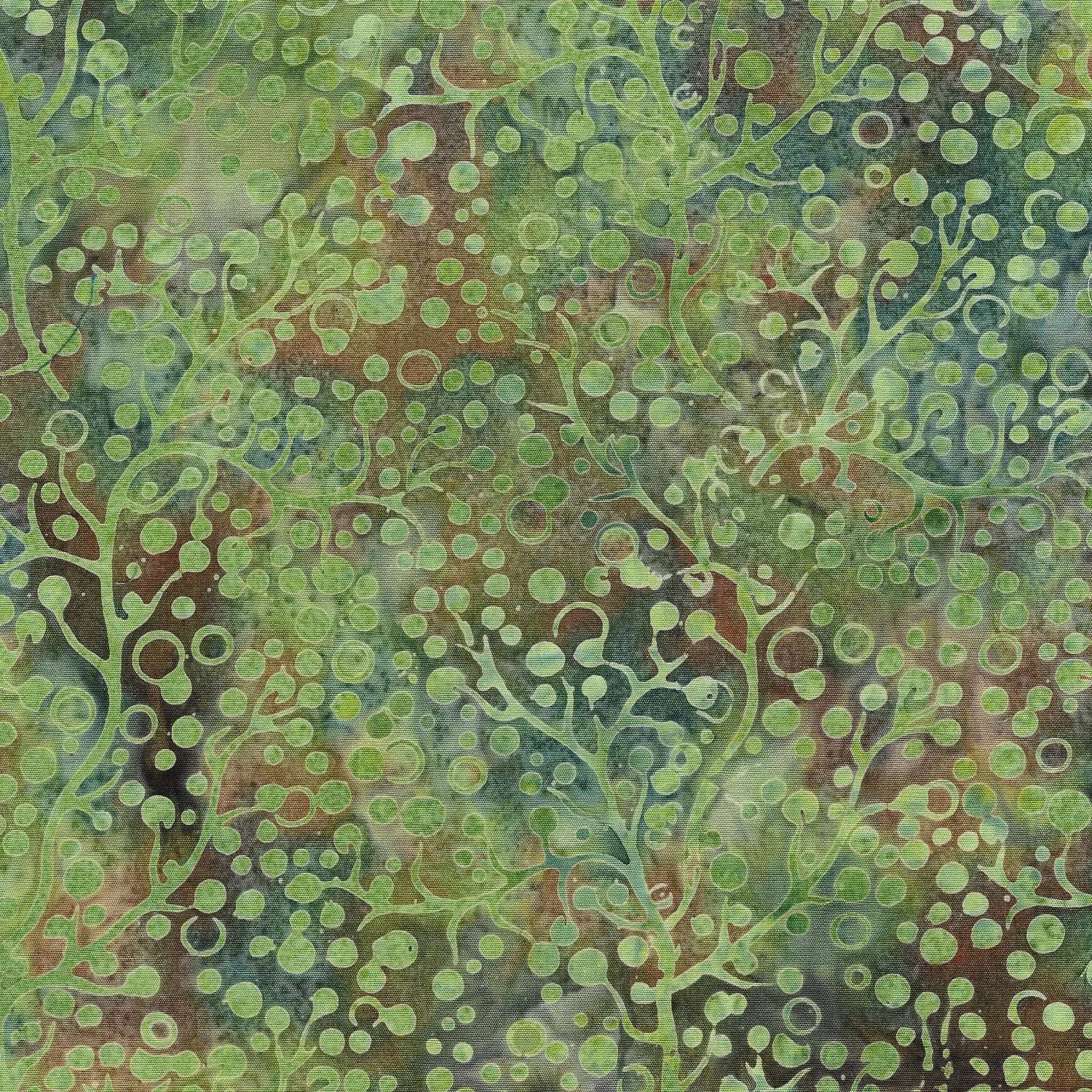 Willow Creek - 112426835 - Vine Dot - Multi Green Brown Pinecone