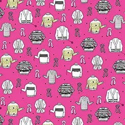 Wool Ewe Pink by Ink & Arrow Knitted Sweaters on Pink 26117P Cotton Woven Fabric