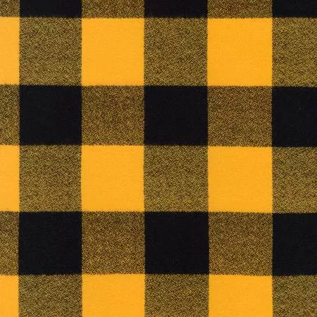 Yellow Mammoth Flannel Black & Yellow Large Plaid