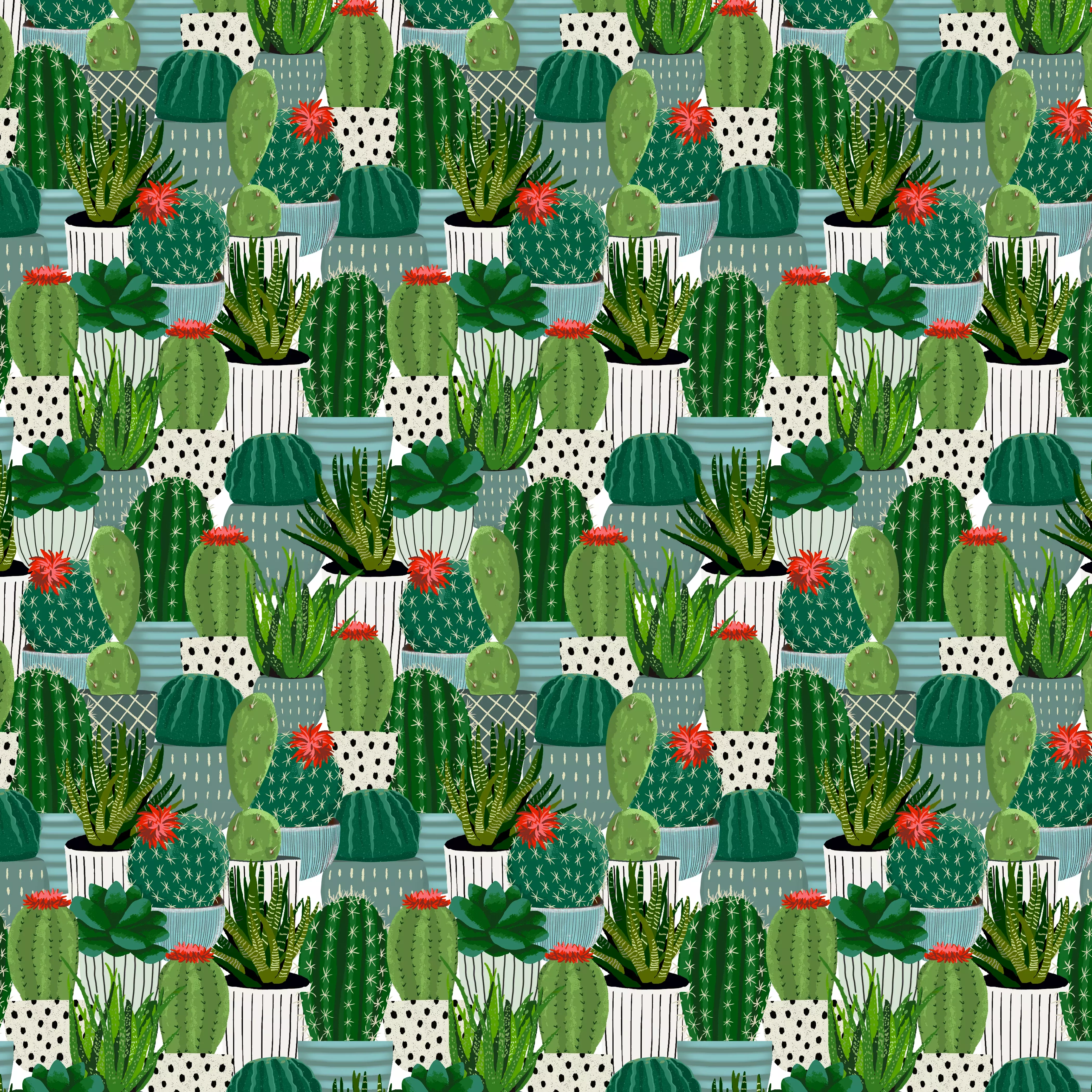 You Grow Girl by Jen Bucheli Cactus Green2076-66 Cotton Woven Fabric