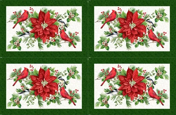 Yuletide Traditions DP26114-10 (4) Placemat Panels