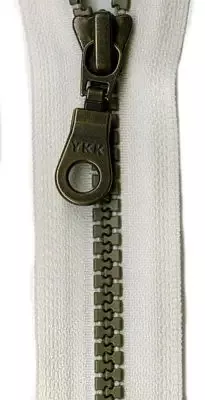 Zipper, Closed in Brastique 7″-9″ in a Variety of Colors by YKK