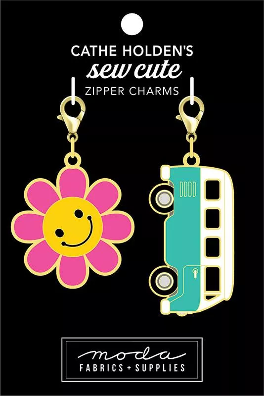 Zipper Pulls – Flower Bus 2ct CH124