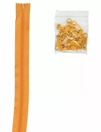 Zippers by the Yard Papaya