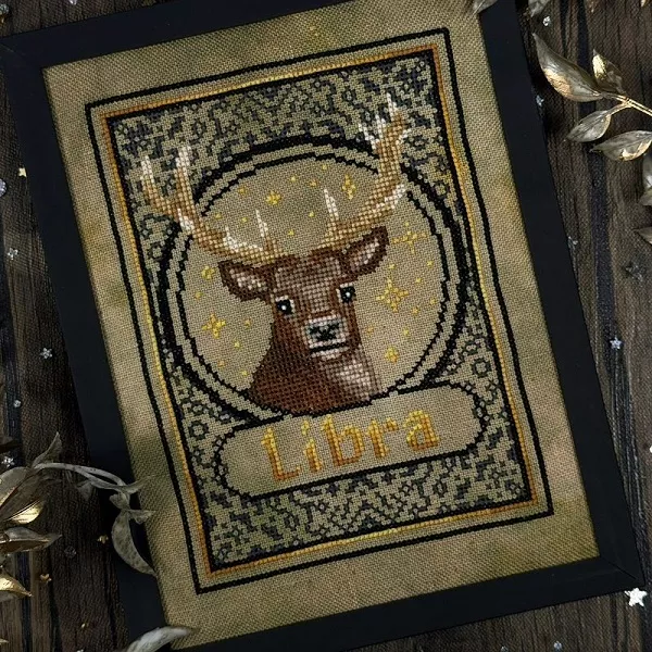 Zodiac Libra chart by The Stitch Crypt