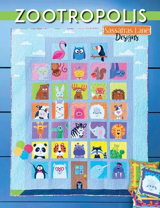 Zootropolis 32 Adorable Fusible Applique AnimalsPillows or Quilts