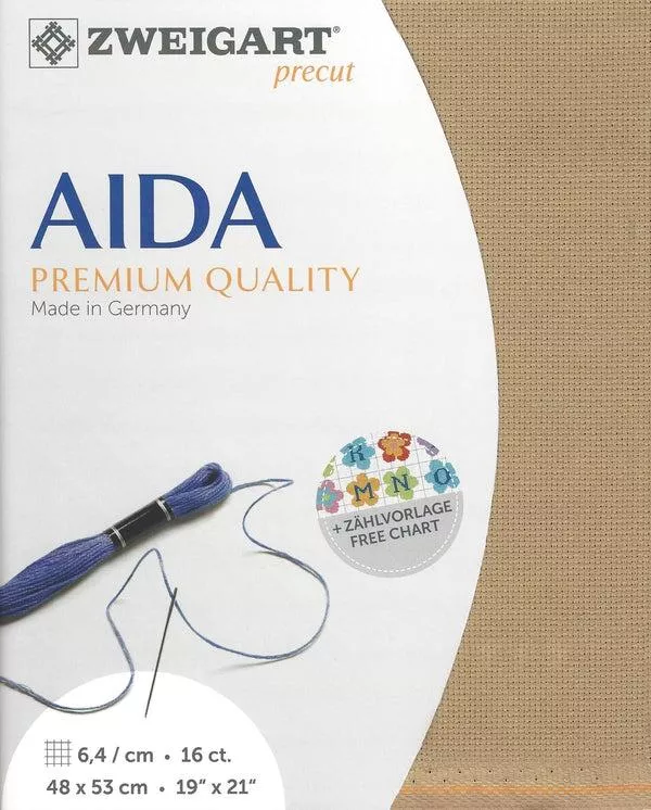 ZWEIGART Aida - 16 count - 19" x 21" - 300 Dirty Aida