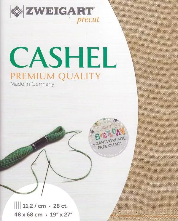 ZWEIGART CASHEL - 28 count - 19" x 27" - 3009 Vintage Country Mocha