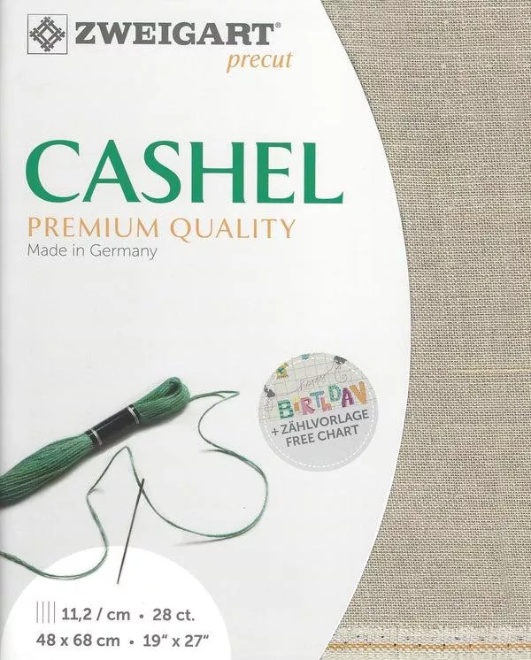 ZWEIGART CASHEL - 28 count - 19" x 27" - 53 Raw Linen